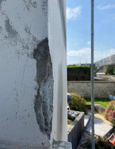 Ravalement avec réparation murale d'une maison près de Caen, 14